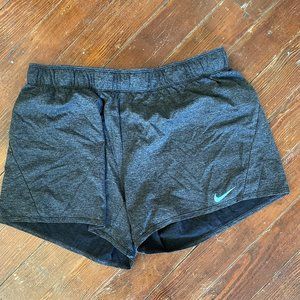 Nike Dry-fit Grey shorts with blue detail